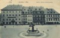 Annaberg-Buchholz, Sachsen: Marktplatz mit Barbara-Uttmann-Denkmal