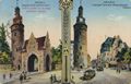 Halle (Saale), Sachsen-Anhalt/Galgtor im 14. Jahrhundert; Leipziger Turm und obere Leipziger Stra�e