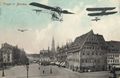 Zwickau, Sachsen/Flugzeuge �ber dem Hauptmarkt