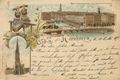 Hamburg, Hamburg/Reesendammsbr�cke und Alsterarkaden; Nicolaikirche