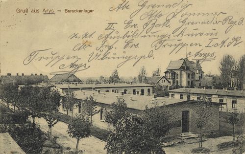 Arys, Ostpreu�en: Truppen�bungsplatz, Barackenlager