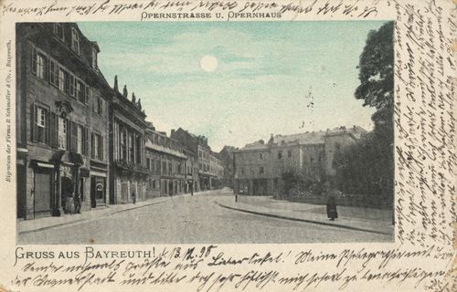 Bayreuth, Bayern: Opernstra�e und Opernhaus