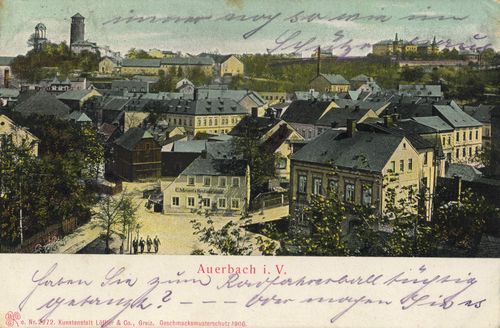 Auerbach (Vgtl.), Sachsen: Stadtansicht