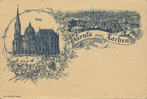 Aachen, Nordrhein-Westfalen: Kaiserdom; Stadtansicht