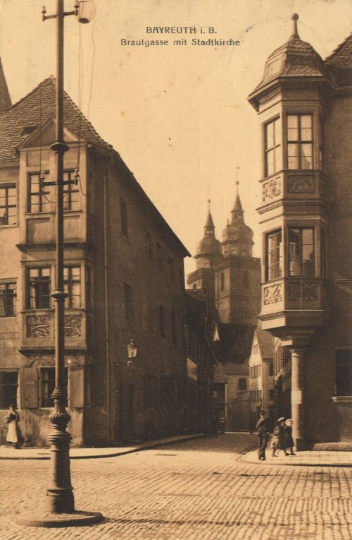 Bayreuth, Bayern: Brautgasse mit Stadtkirche