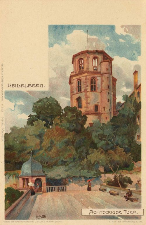 Heidelberg, Baden-W�rttemberg: Achteckiger Turm