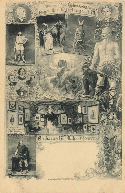 Bayreuth, Bayern: Opernhaus, K�nig Ludwigs Auf�hrungen der Bayreuther Nibelungen 1876