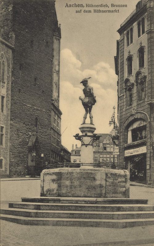 Aachen, Nordrhein-Westfalen: Brunnen auf dem H�hnermarkt