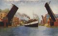 Chicago, Zugbr�cke und Dampfschiff 'Soo City'