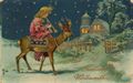 Fl�te spielendes Kind unterm Sternenhimmel