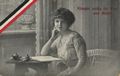Frauenportrait, 'K�mpfe mutig f�r Sieg und Gl�ck!'