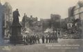 Der zerschossene Universit�tsplatz in L�ttich