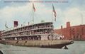 Dampfschiff 'Christopher Columbus' (Whaleback) bei der Einfahrt in den Hfen von Chicago
