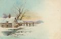 Wasserm�hle im Schnee