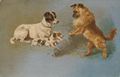 Hunde im Stroh