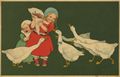Kinder mit G�nsen