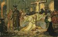 Lauffer, Kriemhild an der Bahre Siegfrieds