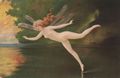 Schwebende Elfe �ber dem Wasser