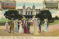 Monte Carlo, Menschen mit Tierk�pfen vor der Fassade