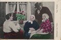 Familie vor dem Bauernhaus