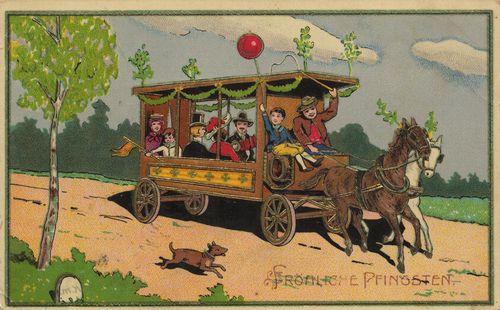 Mit Musik auf dem Pferdewagen