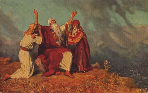 Moses betet f�r den Sieg Israels �ber die Amalekiter