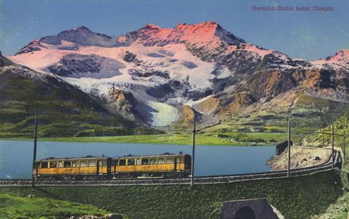 Bernina-Bahn beim Hospiz