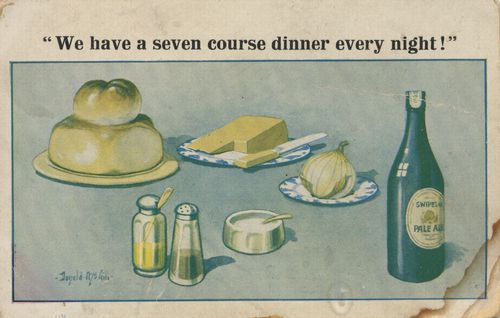 'We have a seven course dinner every night!'