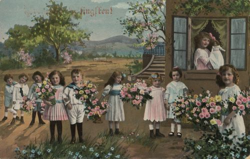 Mit Blumen