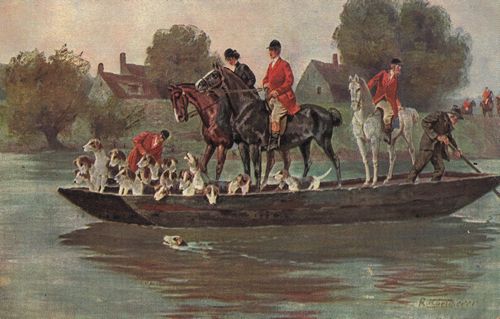 Meute auf einem Boot