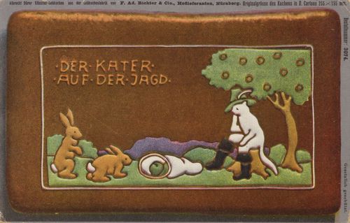 'Der Kater auf der Jagd' (Lebkuchenmotiv)
