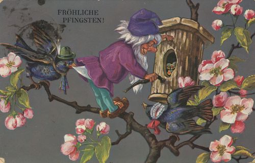 Zwerg bedroht Vogelhaus