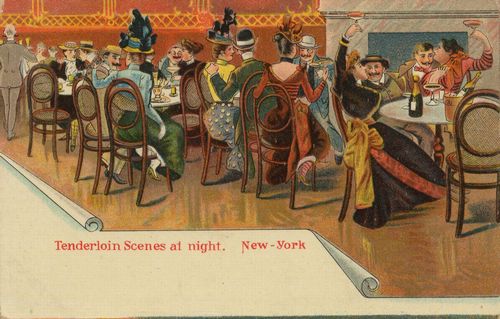 Tenderloin scenes at night, New York