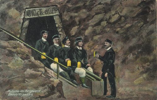 Rutsche im Bergwerk Berchtesgaden