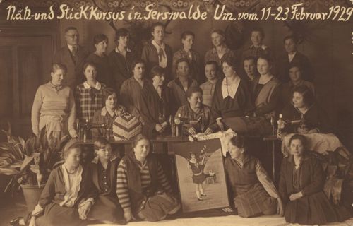 N�h- und Stickkurs in Gerswalde 1929