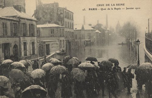 Paris, Seine-Hochwasser (Januar 1910): Quai de la Rap�e