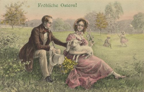 Paar mit Lamm