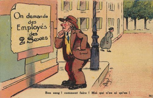 'Bon snag! comment faire! Moi qui n'en ai qu'un!'