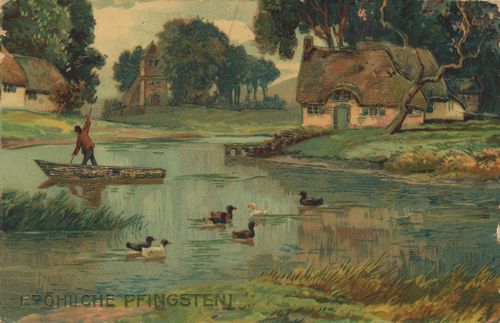 Kahnfahrt auf dem Teich