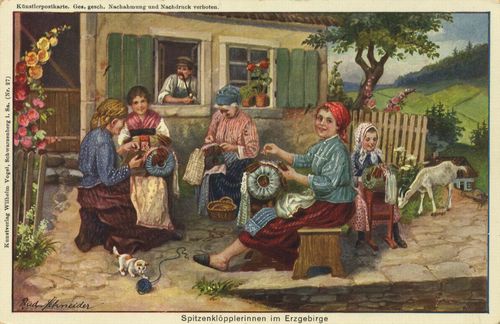 Erzgebirgische Spitzenkl�pplerinnen