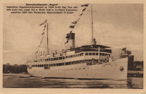 Salonschnelldampfer 'Rugard', Sa�nitzlinie