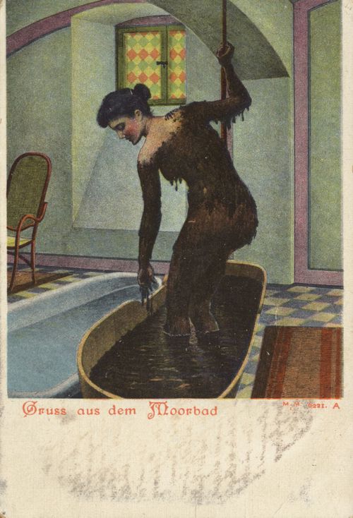 Badende Frau