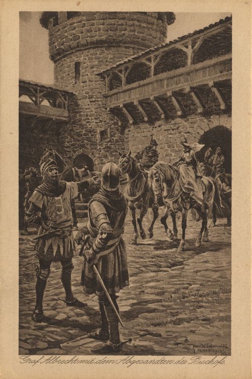 'Graf Albrecht mit dem Abgesandten des Bischofs'