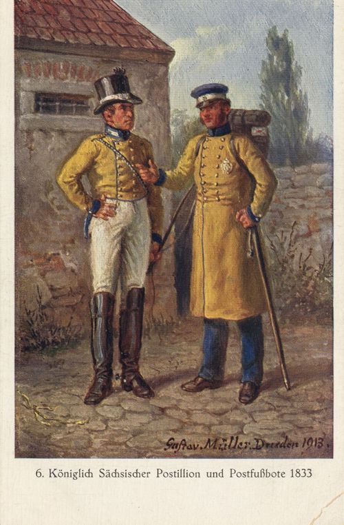 K�niglich S�chsischer Postillion und Postfu�bote 1833