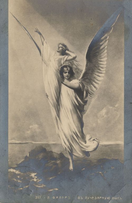 Engel tr�gt Frau