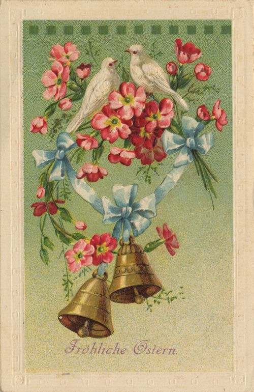 Tauben, Glocken, Bl�tenkranz