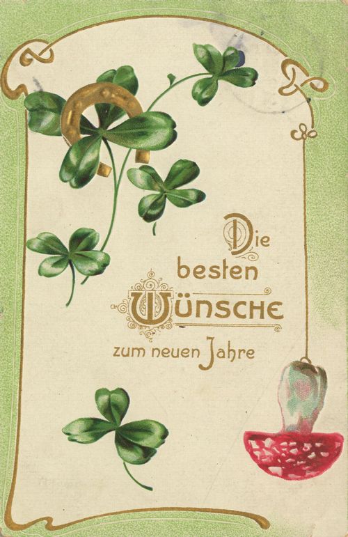 Neujahrsgr��e (Hufeisen und Pilz)