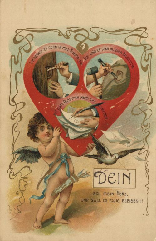 Ich schnitt es gern in alle Rinden ein...