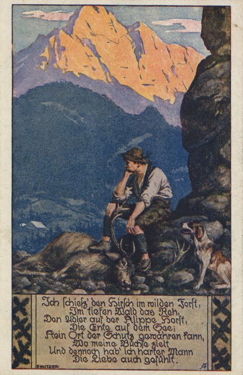 Ich schie�' den Hirsch im wilden Forst, ...