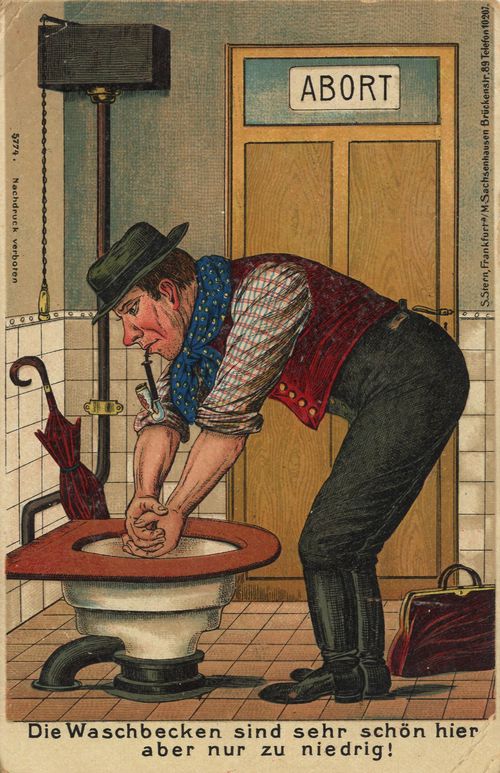 Die Waschbecken sind sehr sch�n hier...